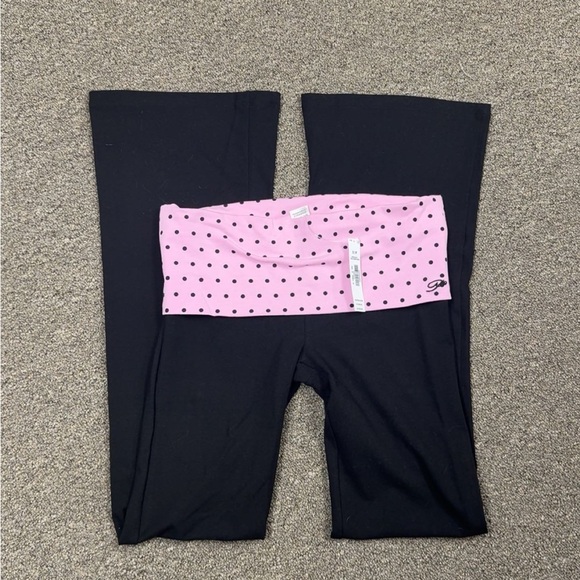 VS PINK x Frankies Mercer Cotton Foldover Flare Polka Dot Legging - Picture 2 of 3
